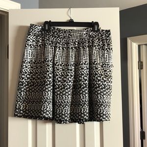 Black and silver short skirt